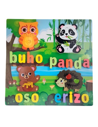 Rompecabezas En Madera Puzzle Aprendizaje Animales Selva