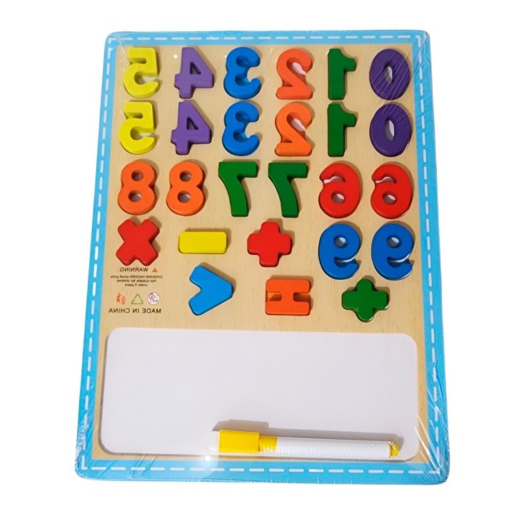 Juego De Encastre En Madera Interactivo Numeros Tablero