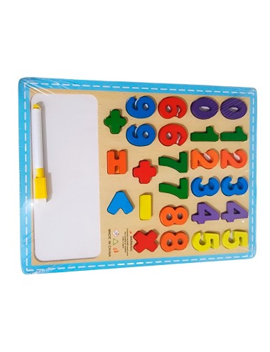 Juego De Encastre En Madera Interactivo Numeros Tablero