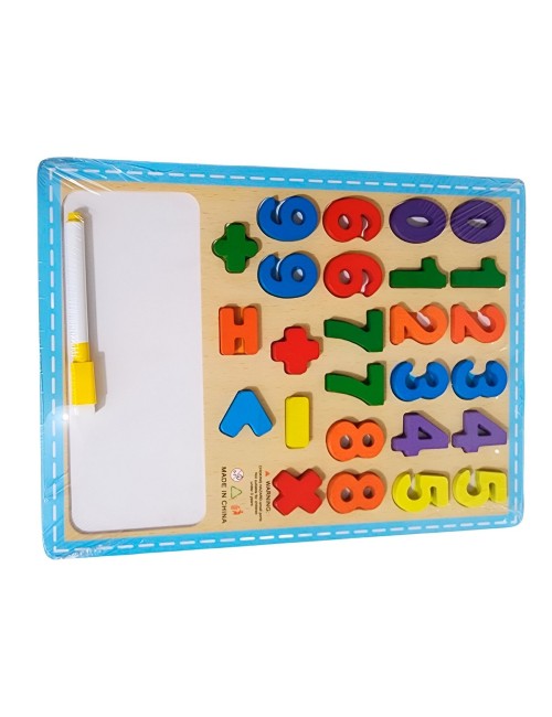 Juego De Encastre En Madera Interactivo Numeros Tablero