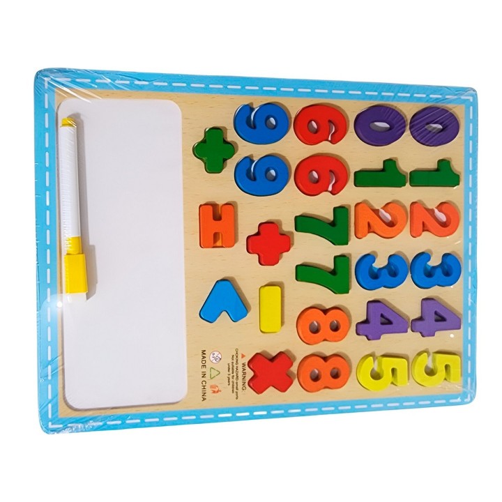 Juego De Encastre En Madera Interactivo Numeros Tablero