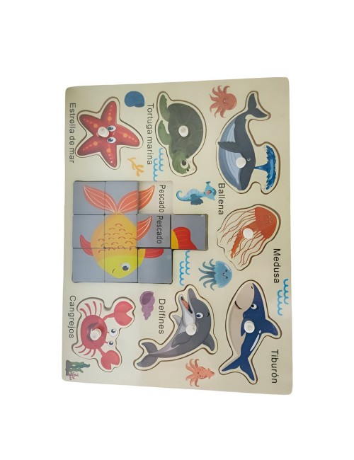 Juego Madera Rompecabeza Encastre Aprendizaje Logico Puzzle