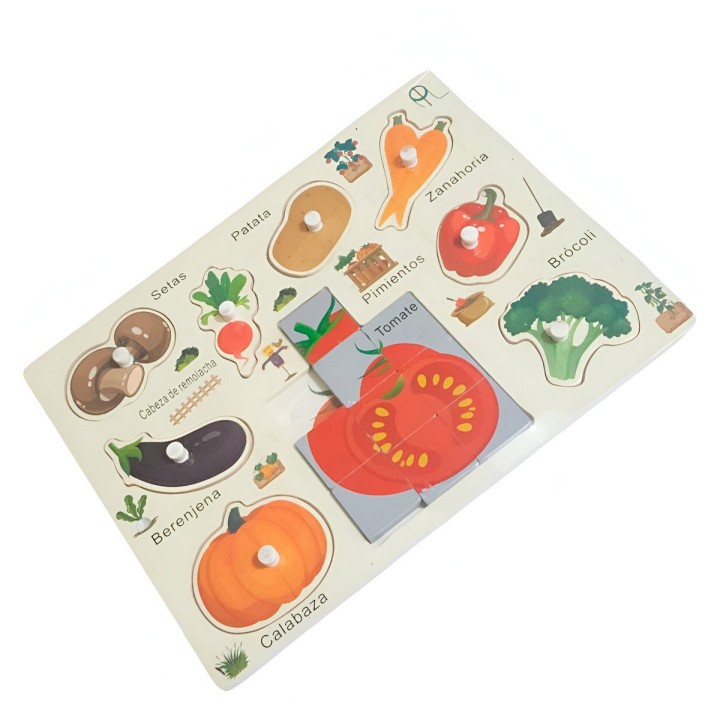 Juego Madera Rompecabeza Encastre Aprendizaje Logico Puzzle