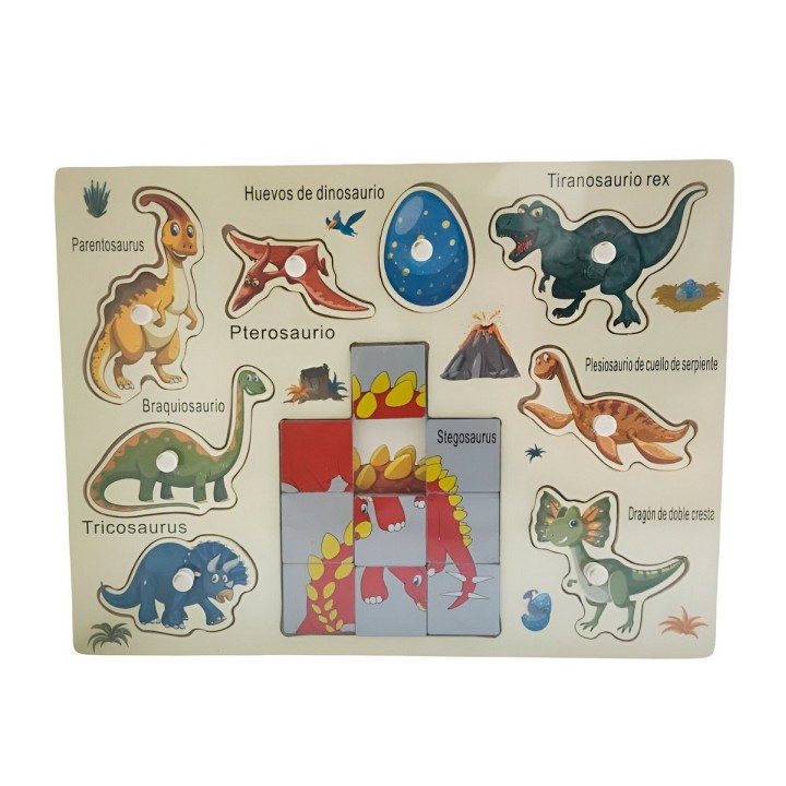 Juego Madera Rompecabeza Encastre Aprendizaje Logico Puzzle