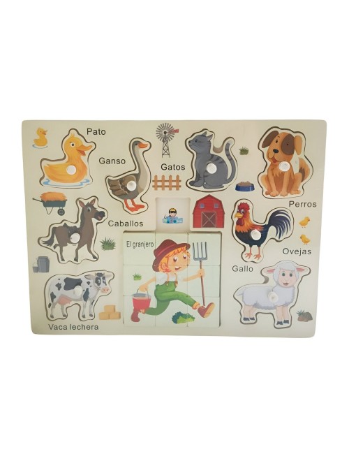 Juego Madera Rompecabeza Encastre Aprendizaje Logico Puzzle