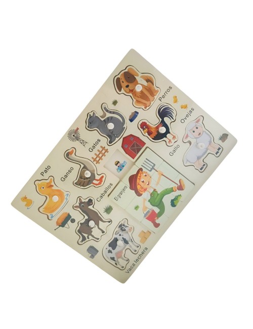 Juego Madera Rompecabeza Encastre Aprendizaje Logico Puzzle