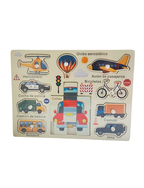 Juego Madera Rompecabeza Encastre Aprendizaje Logico Puzzle