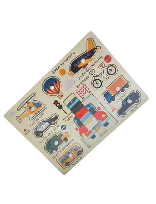 Juego Madera Rompecabeza Encastre Aprendizaje Logico Puzzle