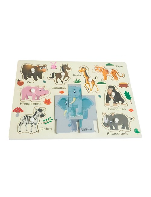 Juego Madera Rompecabeza Encastre Aprendizaje Logico Puzzle