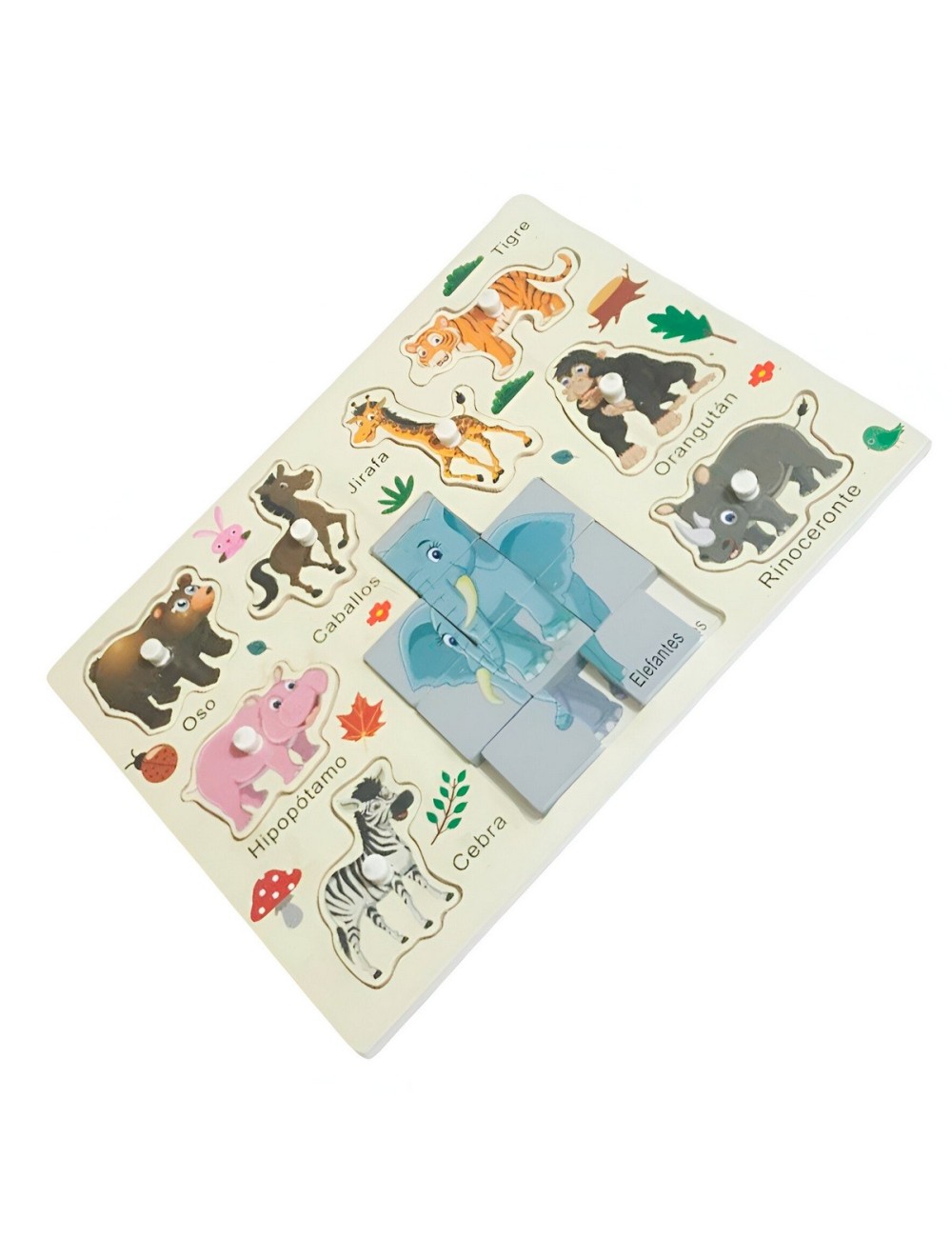 Juego Madera Rompecabeza Encastre Aprendizaje Logico Puzzle