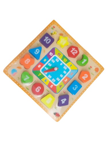 Juego Encastre Numeros Figuras Reloj Didactico Aprendizaje