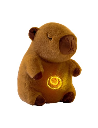 Capibara Peluche Que Respira Sonido Luz Unisex + Bateria