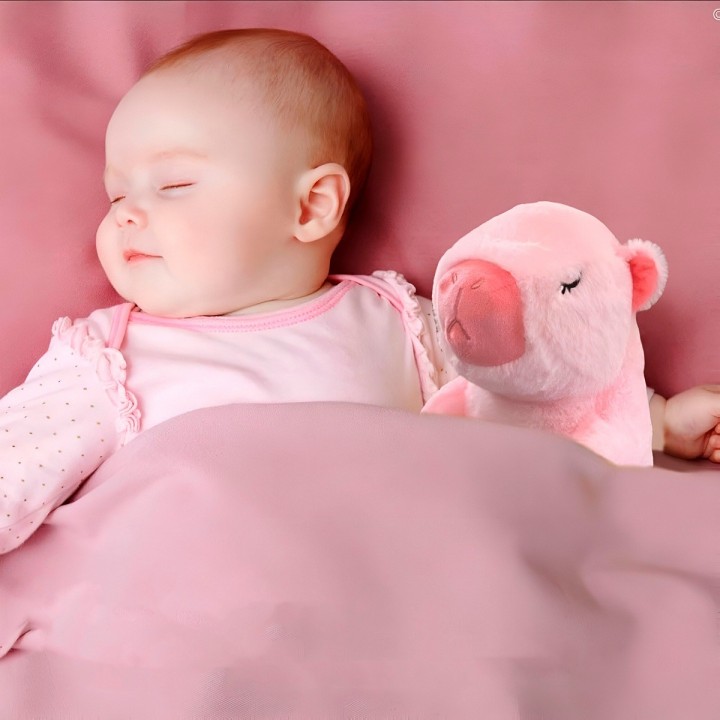 Capibara Peluche Que Respira Sonido Luz Unisex + Bateria