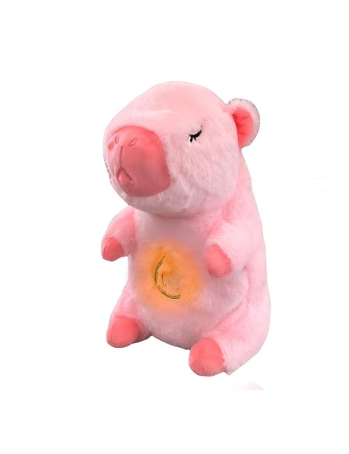 Capibara Peluche Que Respira Sonido Luz Unisex + Bateria