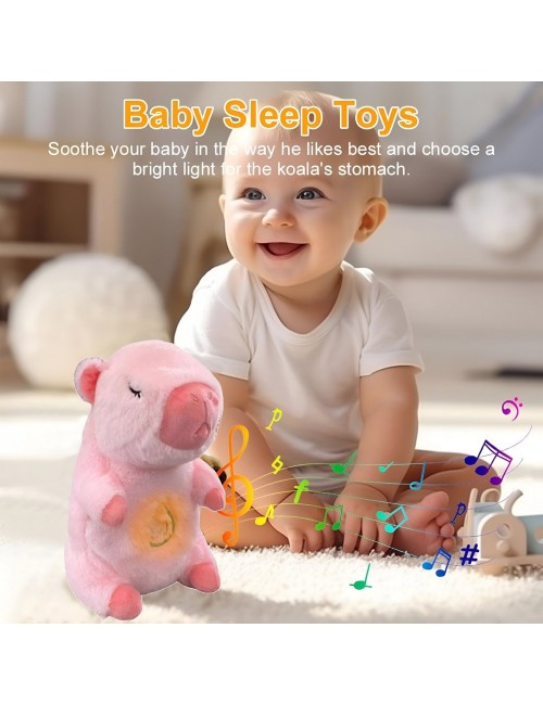 Capibara Peluche Que Respira Sonido Luz Unisex + Bateria