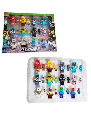 Figura Minecraft Coleccionable X 24 Personajes
