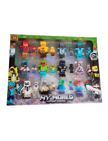 Figura Minecraft Coleccionable X 24 Personajes