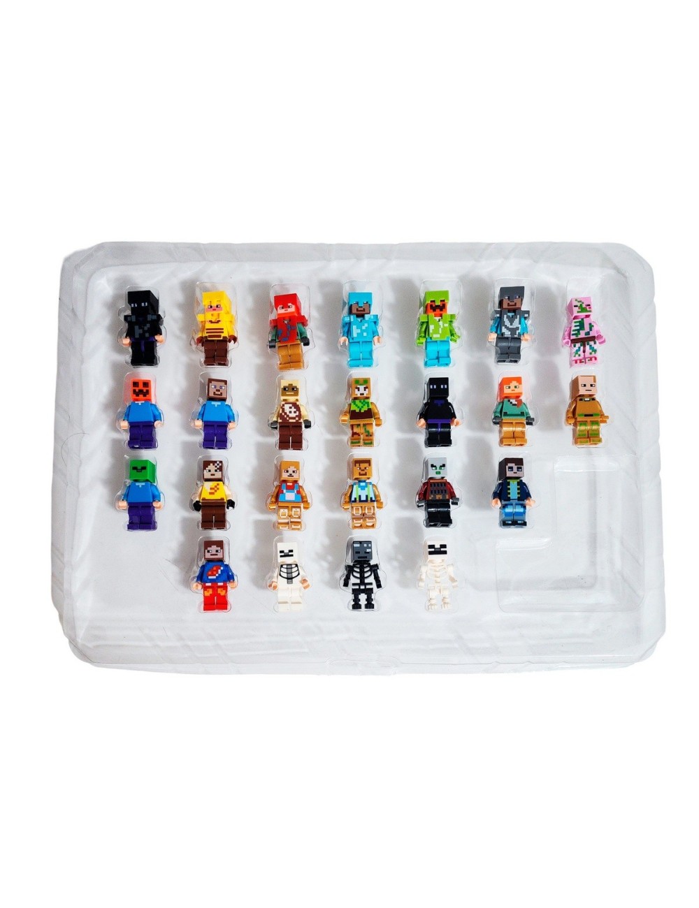 Figura Minecraft Coleccionable X 24 Personajes + Accesorios