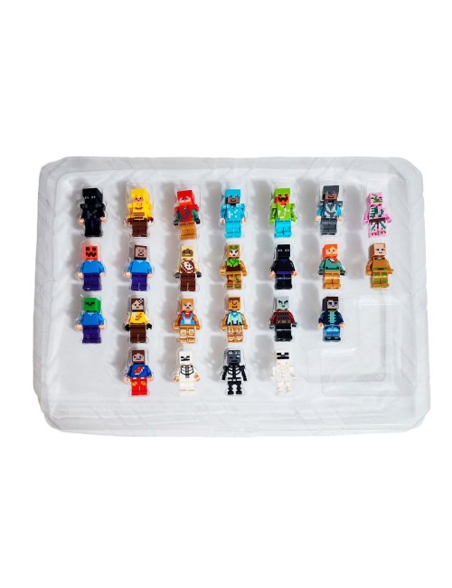Figura Minecraft Coleccionable X 24 Personajes + Accesorios