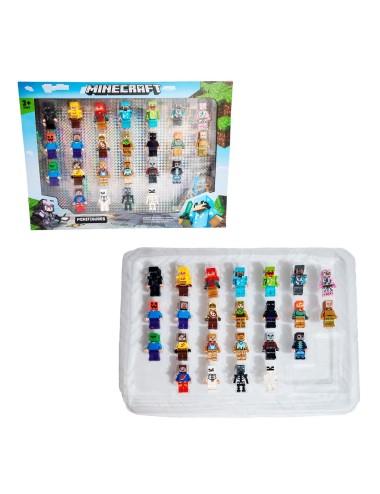 Figura Minecraft Coleccionable X 24 Personajes + Accesorios