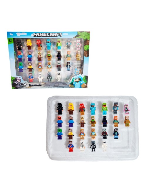 Figura Minecraft Coleccionable X 24 Personajes + Accesorios