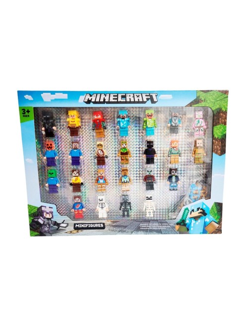 Figura Minecraft Coleccionable X 24 Personajes + Accesorios