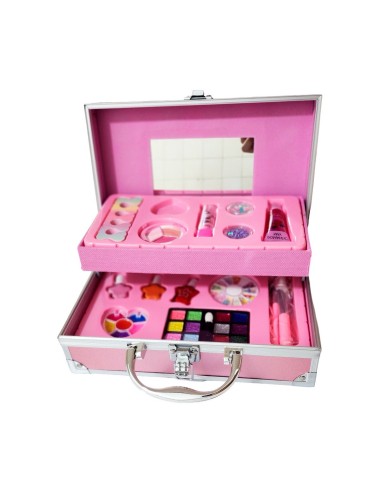 Maleta Kit Maquillaje Unicornio Niñas Juguete Esmaltes Color