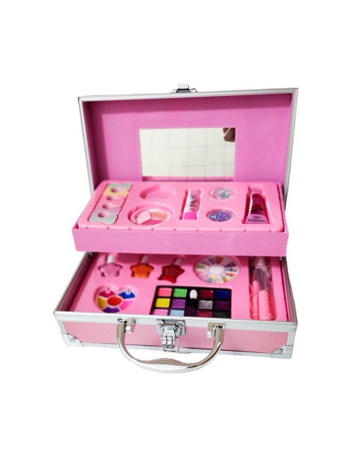 Maleta Kit Maquillaje Unicornio Niñas Juguete Esmaltes Color