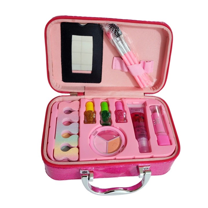 Maleta Kit Maquillaje Unicornio Pony Niñas Juguete Esmaltes