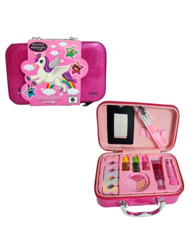 Maleta Kit Maquillaje Unicornio Pony Niñas Juguete Esmaltes
