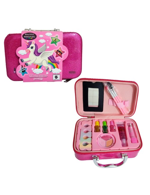 Maleta Kit Maquillaje Unicornio Pony Niñas Juguete Esmaltes