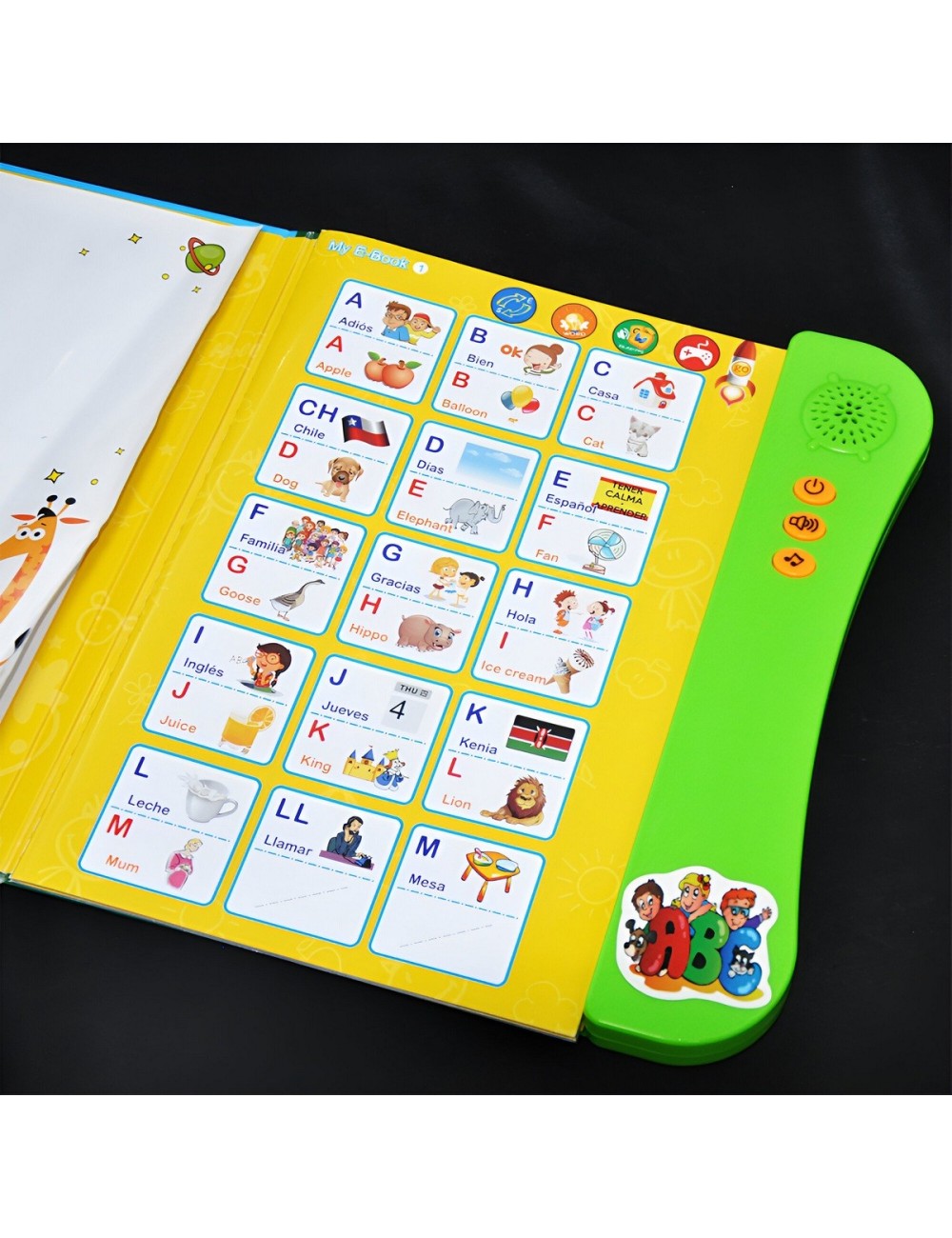 Mi Primer Libro De Estudio Español Ingles Sonido + Baterias