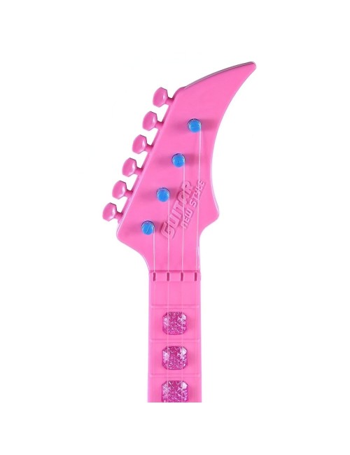 Guitarra De Juguete Niñas Rock Luces Sonido + Bateria