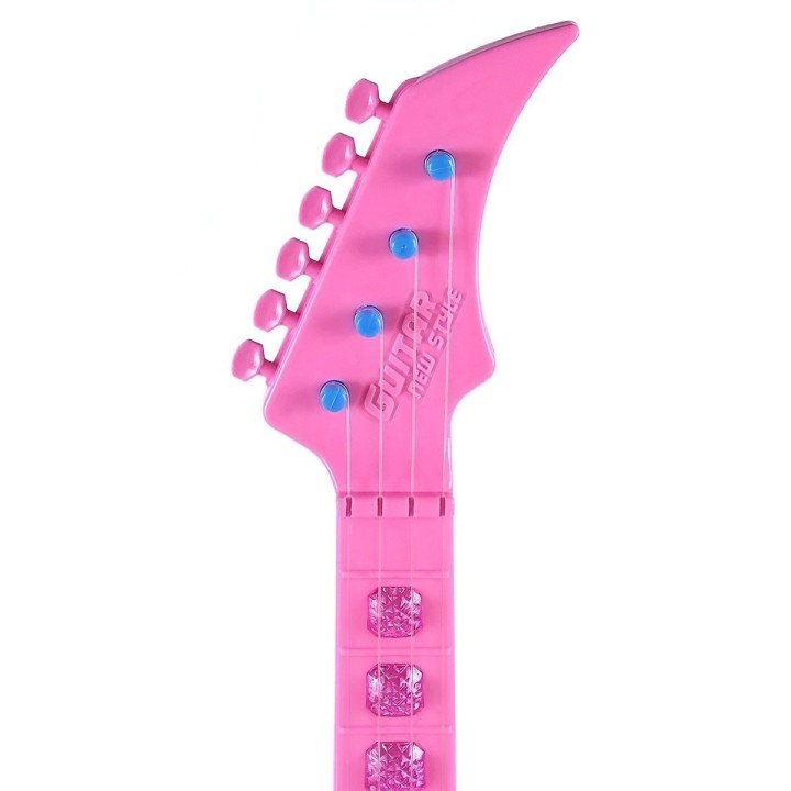 Guitarra De Juguete Niñas Rock Luces Sonido + Bateria