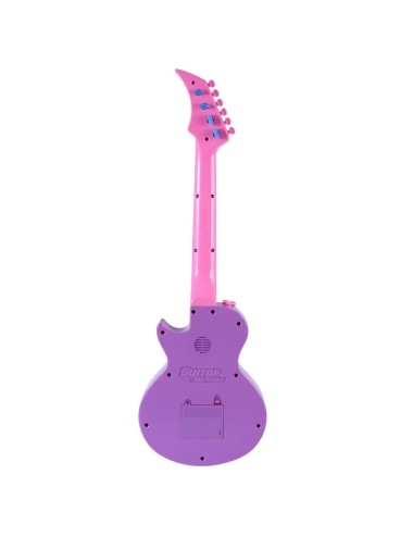 Guitarra De Juguete Niñas Rock Luces Sonido + Bateria