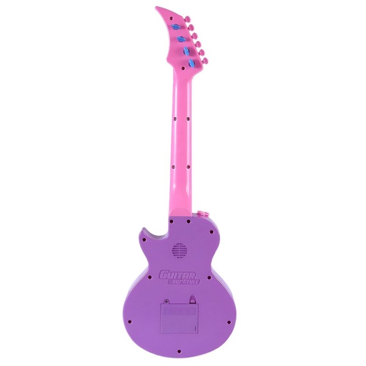 Guitarra De Juguete Niñas Rock Luces Sonido + Bateria