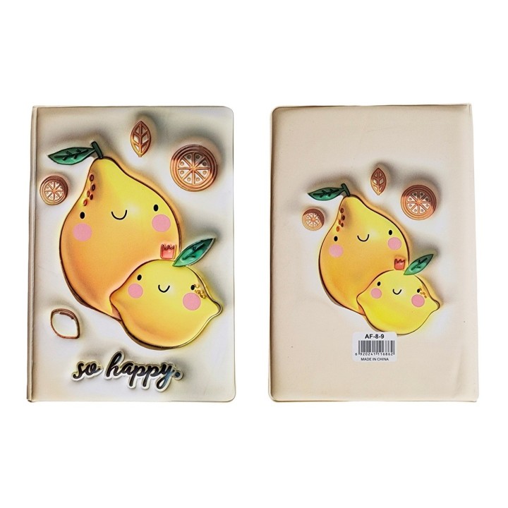 Agenda Anime Fruta 3d Diario Multicolor Unisex