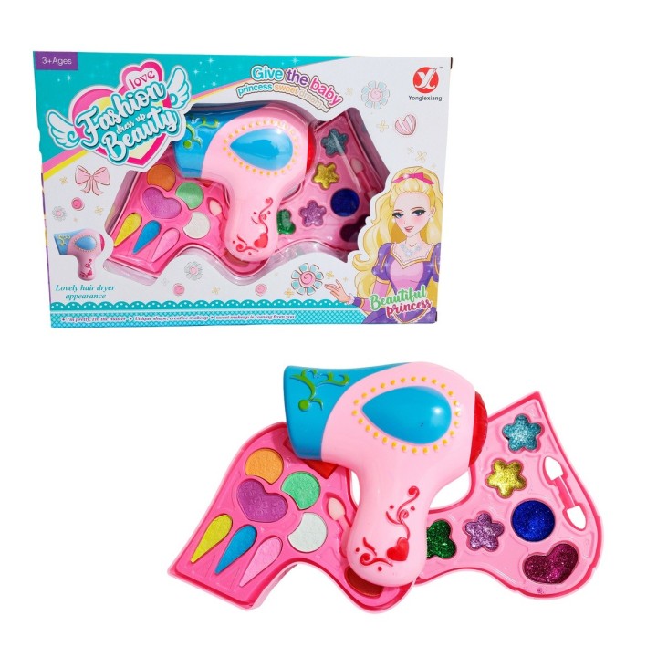 Kit De Maquillaje Para Niñas Juguete Princesas Secador