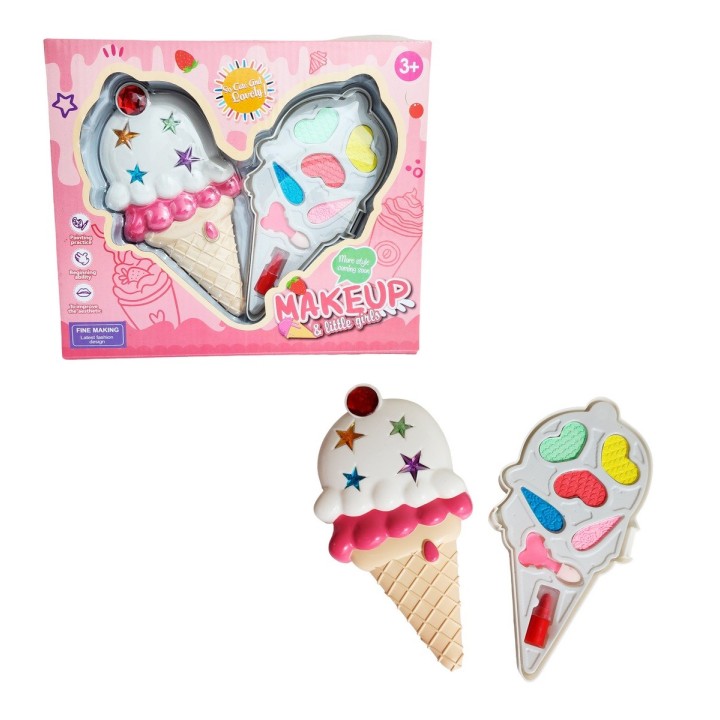 Kit De Maquillaje Para Niñas Juguete Princesas Cono Labial