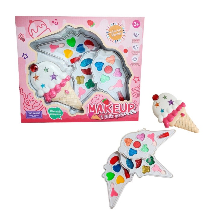 Kit De Maquillaje Para Niñas Juguete Princesas Cono Corazon