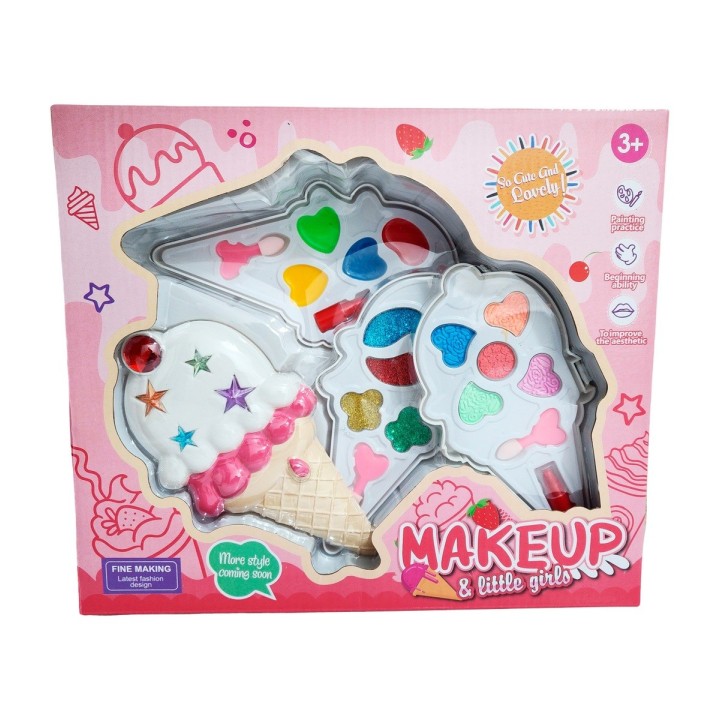 Kit De Maquillaje Para Niñas Juguete Princesas Cono Corazon