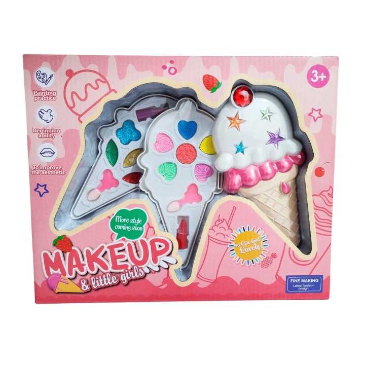 Kit De Maquillaje Para Niñas Juguete Princesas Cono Colores