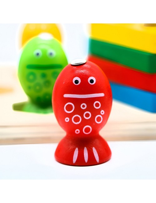 Juego Madera Encastre Pesca 2 En 1 Aprendizaje Niños
