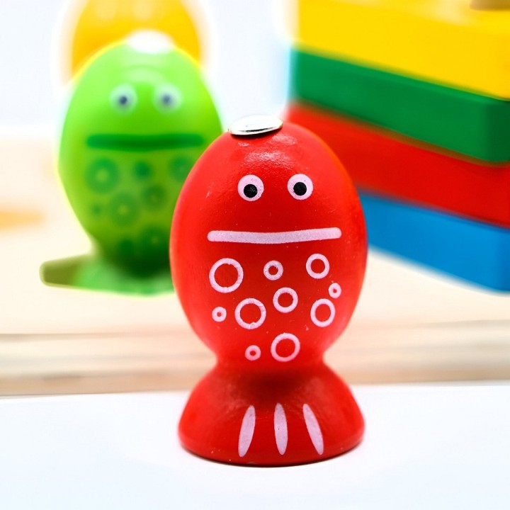 Juego Madera Encastre Pesca 2 En 1 Aprendizaje Niños
