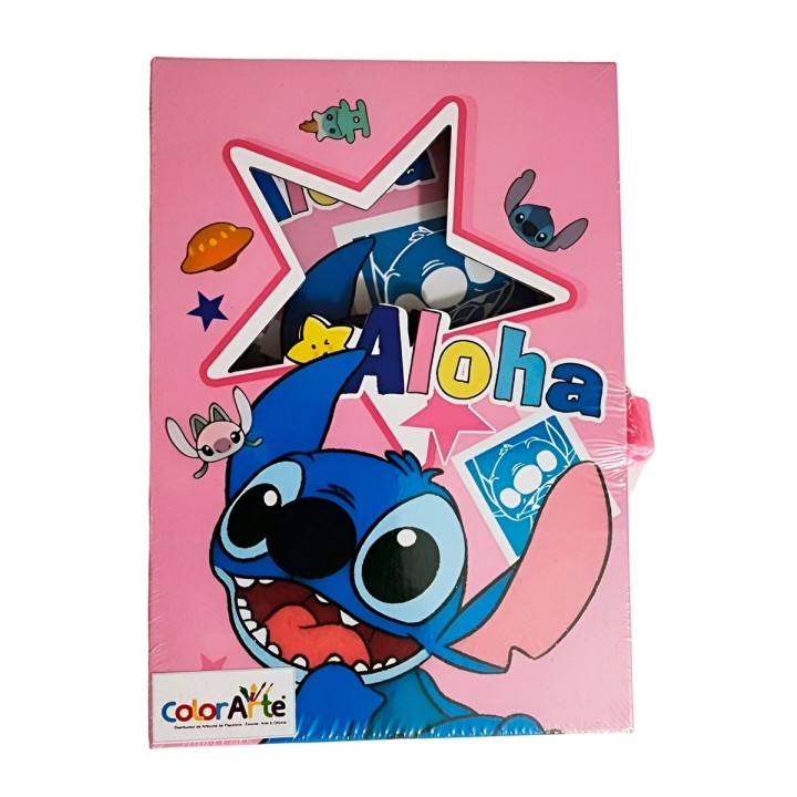 Agenda Libreta Diario Privado Stitch Aloha Llaves Y Candado