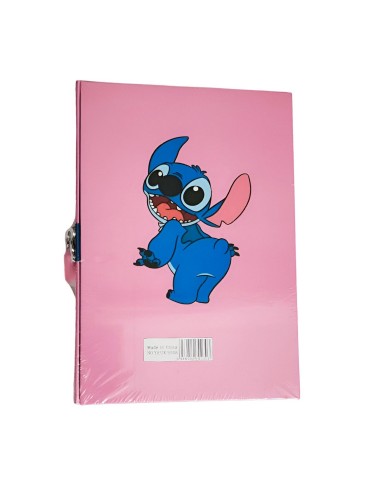 Agenda Libreta Diario Privado Stitch Aloha Llaves Y Candado