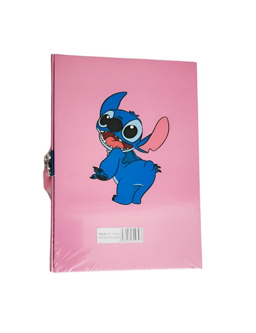 Agenda Libreta Diario Privado Stitch Aloha Llaves Y Candado