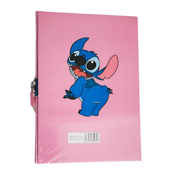 Agenda Libreta Diario Privado Stitch Aloha Llaves Y Candado