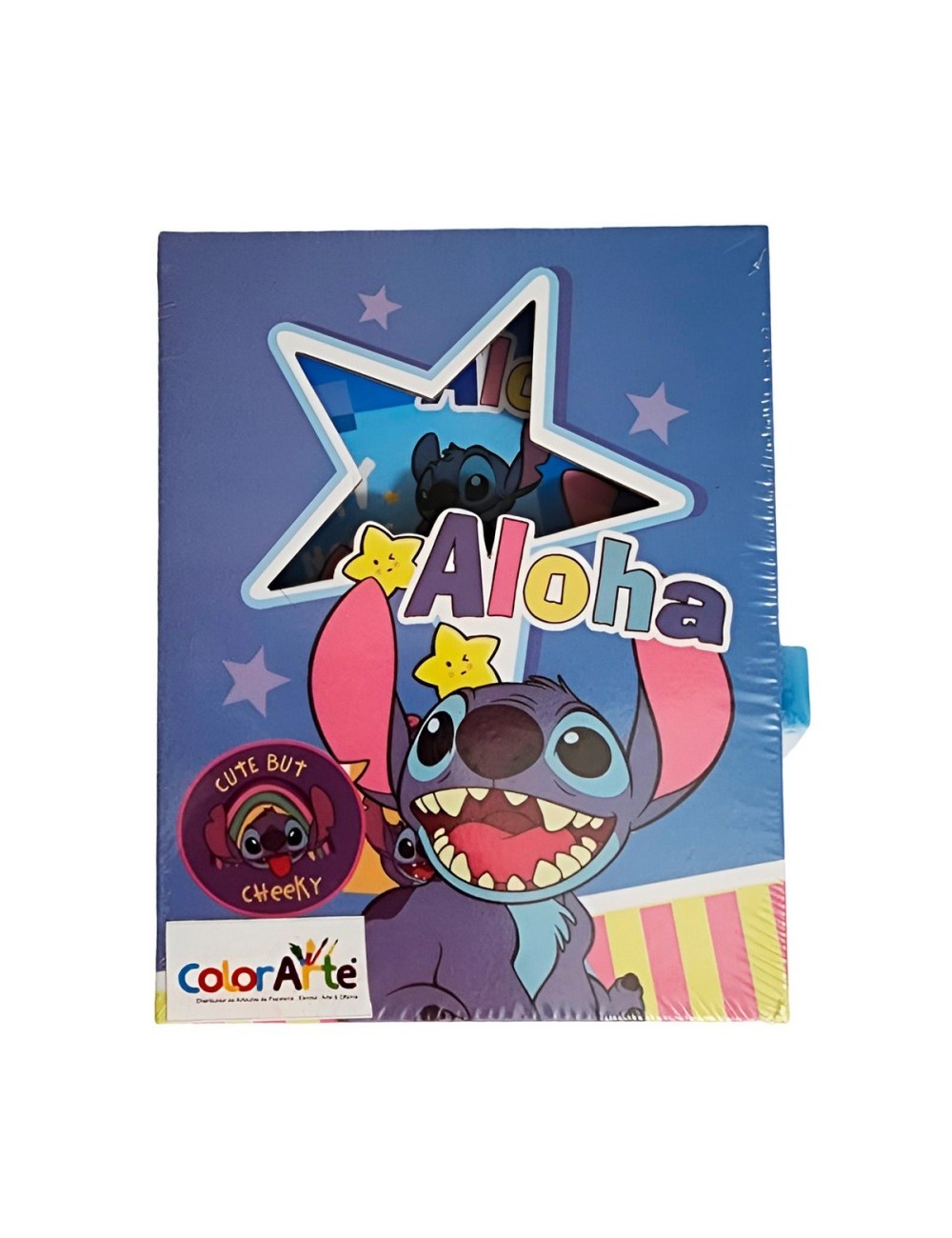 Agenda Libreta Diario Privado Stitch + Llaves Y Candado