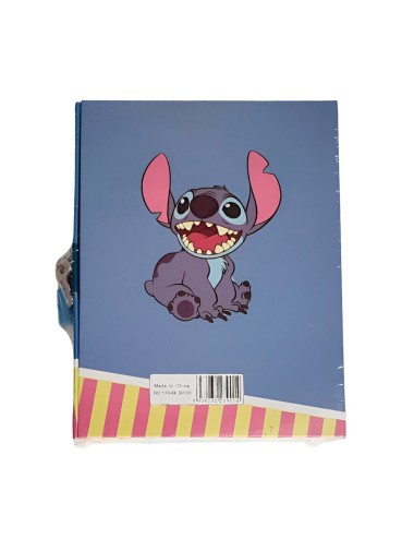Agenda Libreta Diario Privado Stitch + Llaves Y Candado